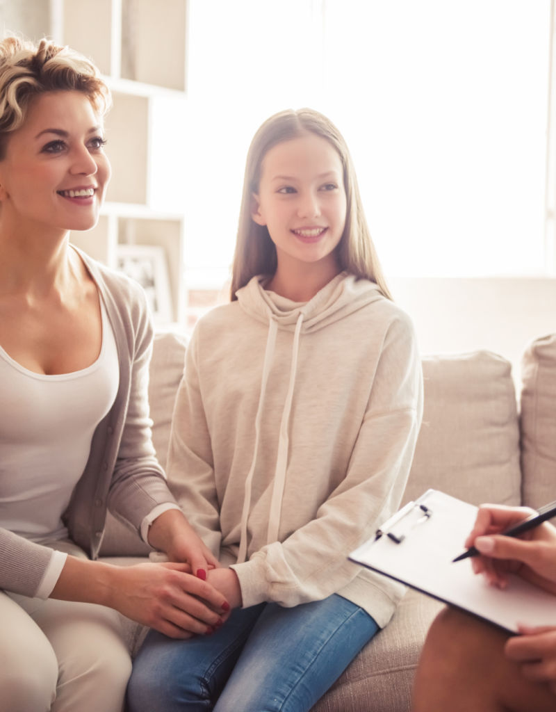 Mom and daughter in therapy